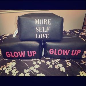 Black/ Pink Makeup Storage Bags